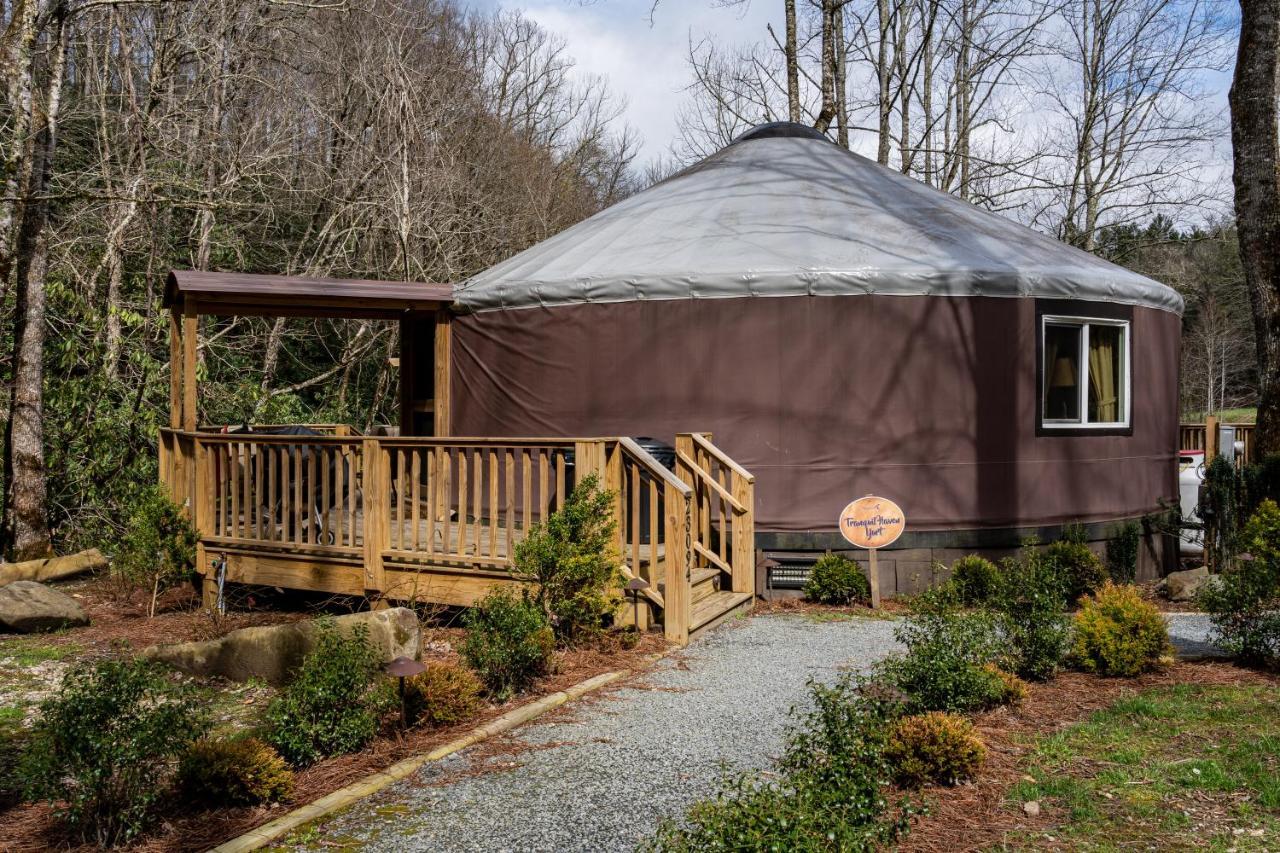 Вилла Tranquil Haven Luxy Yurt - Creekside Glamping With Private Hot Tub Topton Экстерьер фото